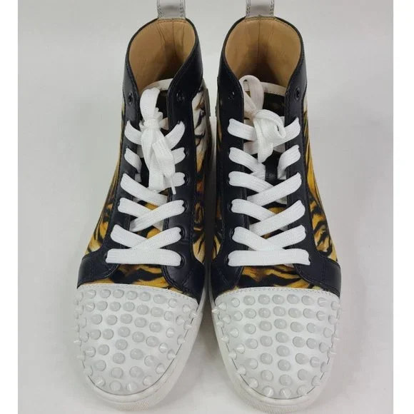 CHRISTIAN LOUBOUTIN Lou Spikes BENGAL Trainers Sneakers - 44 / 11 - Picture 2 of 11